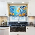 thumbnail image 6 of 24 Inch Length Kitchen Curtains Tulips Butterflies 2 Panels Half Window Sheer Curtains Rod Pocket Farmhouse Short Drapes for Bathroom Cafe Basement Home Decor, 6 of 7