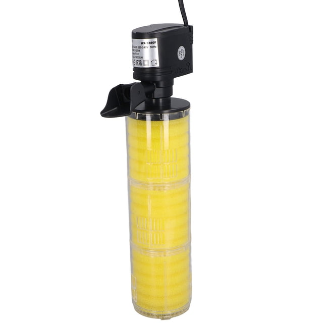 Filtro de Acuario de 3 Etapas en Filtro de Tanque, Filtro Inter de Tanque de Peces, Filtro de Tortuga Con Potente Bomba de Agua de 25 W, Filtro Sumergible -Inte de Esponja de