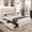 Beige, variant on Aphthongs Queen Upholstered Bed Frame with 54'' Wingback Headboard, Velvet Tufted Storage Bed Frame with 4 Drawers, Sturdy Wooden Slats Support, No Box Spring Needed, Beige