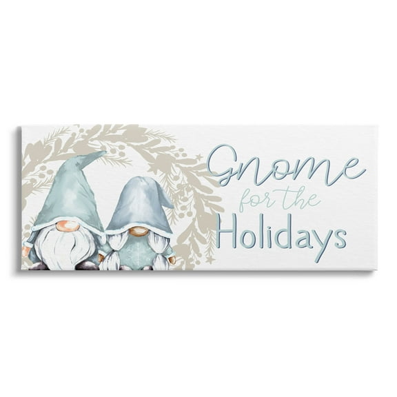 Stupell Industries Gnome For The Holidays Phrase Graphic Art Gallery Wrapped Canvas Print Wall Art, Design by Kim Allen