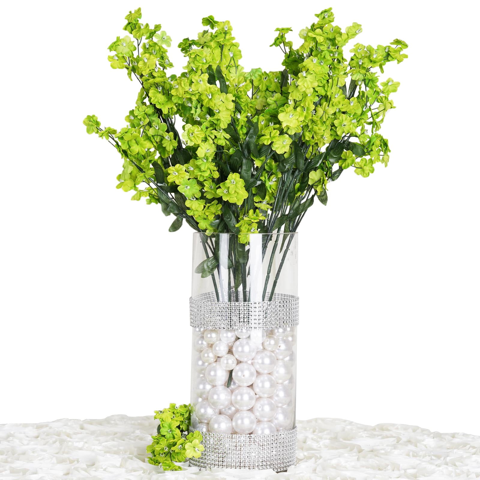 Efavormart 12 bushes BABY BREATH Artificial FILLER FLOWERS for DIY