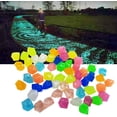 thumbnail image 1 of 300 piezas de piedras brillantes para jardín que brillan en la oscuridad, pasarela, decoración al aire libre, pecera, 1 of 4