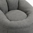 thumbnail image 5 of Accent Bean Bag Chair with Footrest,Comfy Upholstered Sofa Couch Chair for Living Room Bedroom, Easy to Move, Grey, 5 of 6