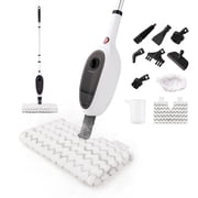 Reecoo Double-Sided Steam Mop，10-in-1 Floor Steamer for Hardwood and Tile, Carpet Steam Cleaner, 2 Mop Pads