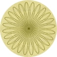 thumbnail image 1 of Ahgly Company Tapis Rond Lavable en Machine Intérieur Transitionnel Jaune Soleil, 8 Pieds Rond, 1 of 7