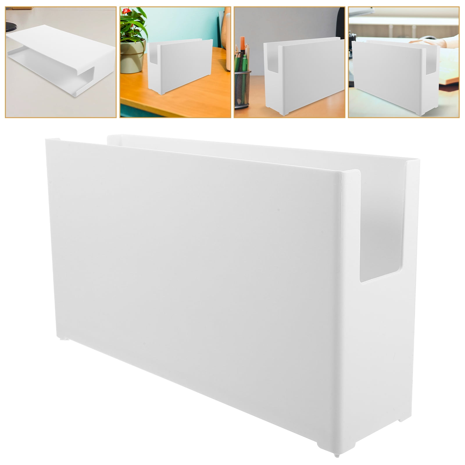 OUNONA Plastic File Folder Organizer Box for Office and Study Use 2Pcs