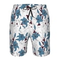 thumbnail image 3 of Fuzoiu Lilies Flowers Print Men's Beach Shorts,Men's Swim Trunks,Quick Dry Board Shorts with Pockets,Men's Bathing Suits for Surfing, Running, and Casual Wear-Medium, 3 of 6
