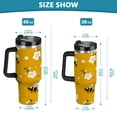 thumbnail image 3 of 40oz insulated car cup with handle and straw suitable for all ages Stainless steel vacuum insulated cup. Cute Cartoon Bees, 3 of 10