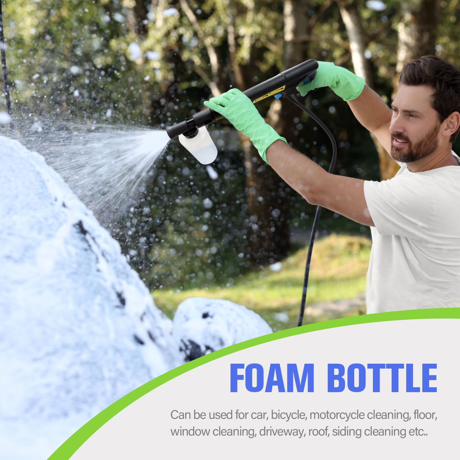 Electric Pressure Washer 4200PSI-Max 2.8GPM Power Washer Touch Screen Adjustable Pressure,4 Nozzles and 500ml Foam Cannon Power Washer Cleaning for Car, Home, Driveway, Yard, Outdoor, Gutter, Pool,