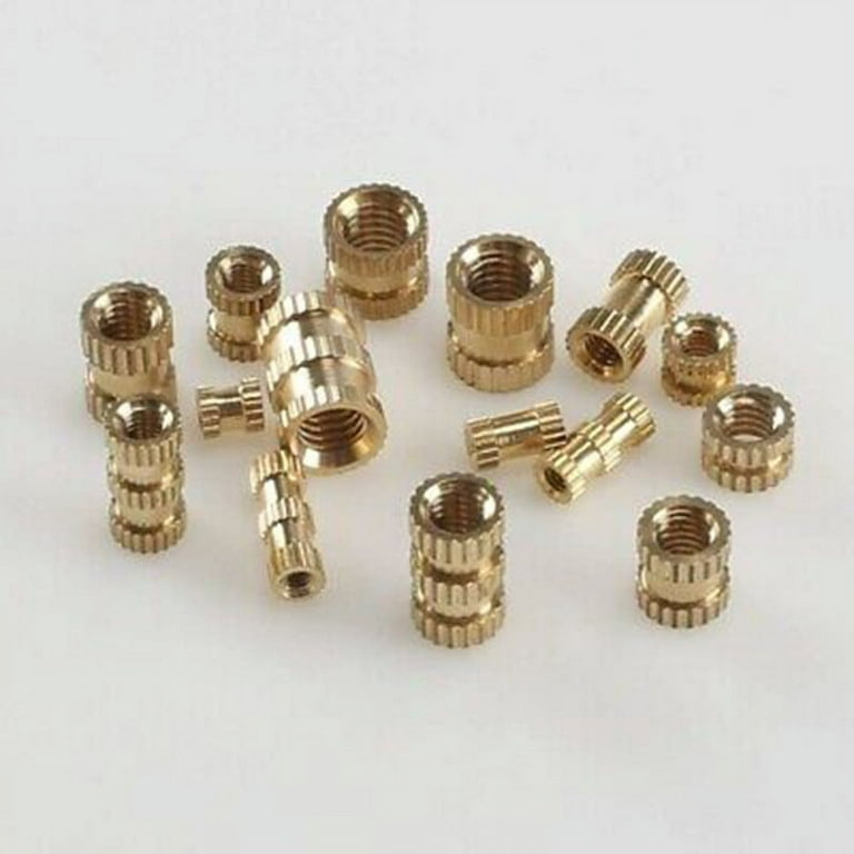 330PCS Knurled Brass Threaded Insert Nuts Set M2 M3 M4 M5 Brass Insert Nut  Injection Molding Assortment Kit