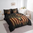 thumbnail image 3 of Homewish Safari Deer 7-Piece Twin Bedding Sets,Retro American Flag Bedding Comforter Set,Jungle Wildlife Sheet Sets For Boys Kids,Ultra Soft Home Decor Reversible, 3 of 8