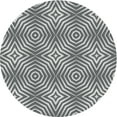 thumbnail image 1 of Ahgly Company Tapis Rond d'Intérieur à Motifs Gris Fer, 10 Pieds Rond, 1 of 6