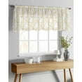 thumbnail image 4 of Yellow Branch Valance Curtains for Kitchen/Living Room/Bathroom/Bedroom Window, Spring Summer Pastoral Botanical Aesthetics Rod Pocket Small Topper Half Short Window Curtains Sheer Scarf 42"x12", 4 of 8