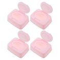 thumbnail image 4 of Caja dispensadora de pañuelos de plástico de 4 piezas, contenedor para toallitas húmedas para bebés, estuche para guardar mascarillas, caja para el baño del hogar., 4 of 7