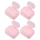 thumbnail image 4 of Caja dispensadora de pañuelos de plástico de 4 piezas, contenedor para toallitas húmedas para bebés, estuche para guardar mascarillas, caja para el baño del hogar., 4 of 7