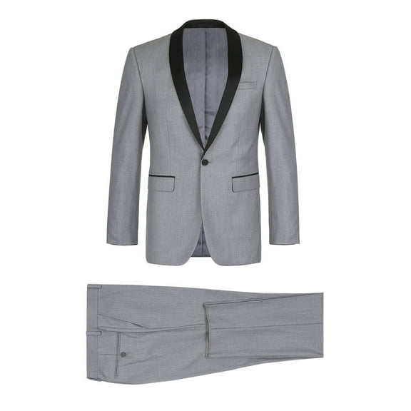 SH_202-2 Men's Slim Fit 2-Piece Shawl Lapel Tuxedo Suit