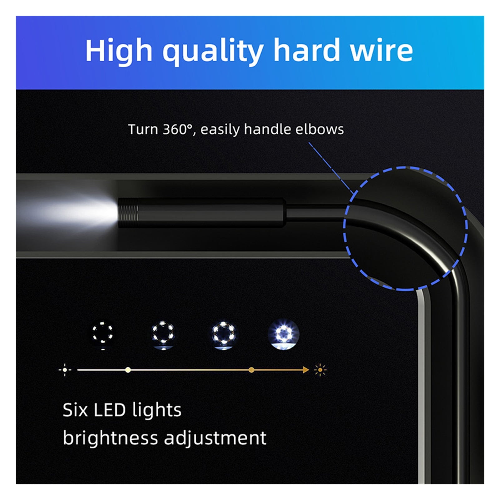 2.0 MP 1080P HD 5.5mm WiFi Industrial Endoscope Borescope IP67 Waterproof Semi-rigid Cable Snake Camera ,Various Applicable