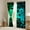 Black Green Teal, variant on Grey Gaming Blackout Curtains for Bedroom Gamer Curtains for Living Room 2 Panels 42"Wx63"L,Neon Lights Abstract Geometry Curtains & Drapes Gamer Room Decor for Boys