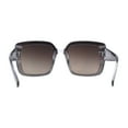 thumbnail image 4 of Womens Rectangle Rimless Thick Plastic Retro Designer Sunglasses Slate Silver Mirror, 4 of 4