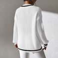 thumbnail image 4 of AherBiu Oversized Sweaters for Women Long Sleeve V Neck Knitwear Pullover Tops Fall Casual Loose Sweater, 4 of 6
