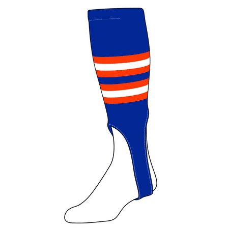 

TCK Baseball Stirrups Large (300I 7in) Royal Orange White