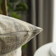 thumbnail image 3 of UGASA Square Checkers Decorative Throw Pillow Case Cotton Linen Cushion Covers Shell with Hidden Zipper, 18 x 18 Inches, 2 Pc, Natural + Little Boy Blue, 3 of 7