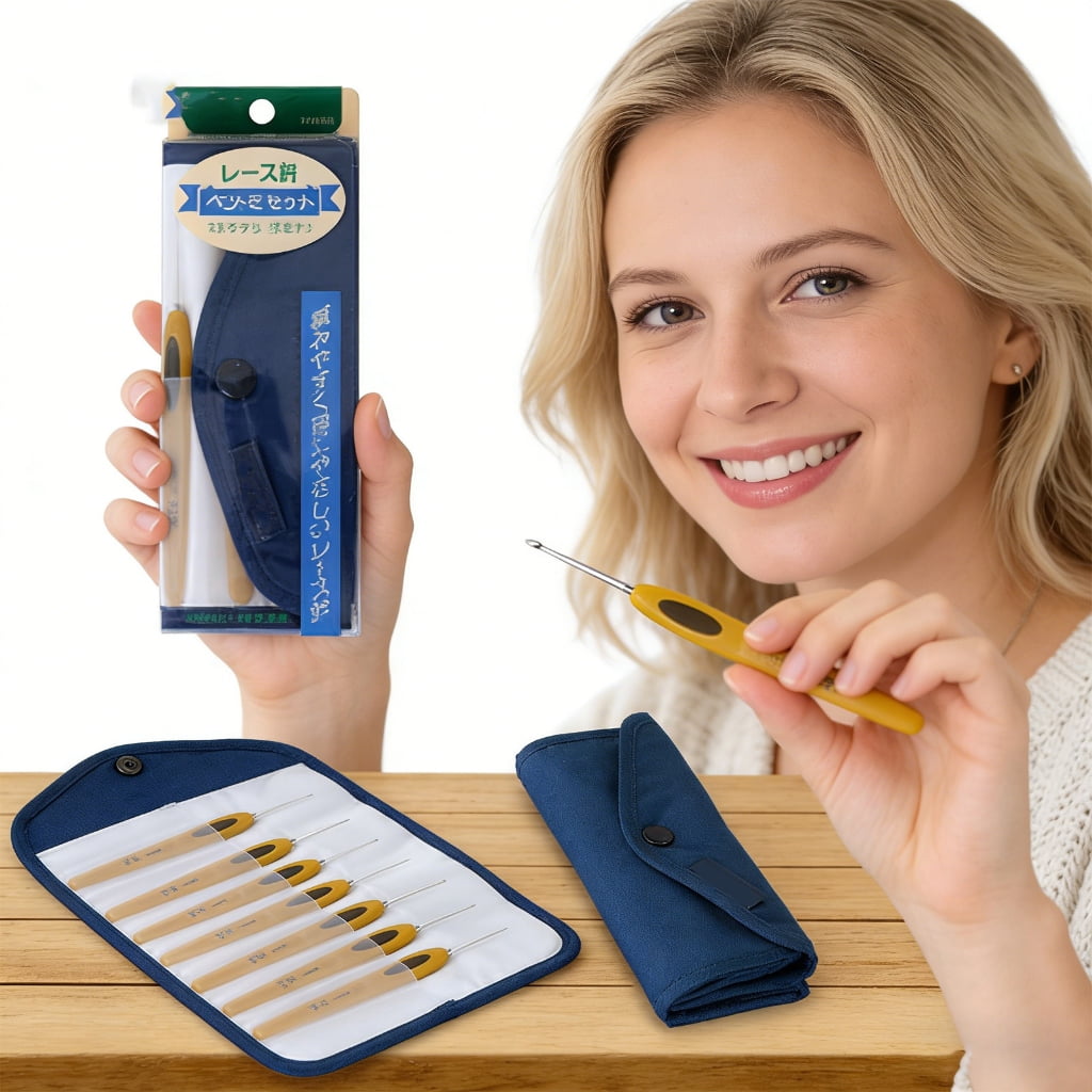 PatungKu Aluminum Crochet Hook Set Various Size Comfortable Lace Projects Crafting
