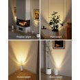 thumbnail image 6 of 2 Pack Uplighting Indoor Floor Can Light,6W Up Lights with 3000K LED GU10 Bulbs, Uplights Floor Spot Lights Indoor for Home Accent Lighting, 5.9 FT Plug Cord & Foot Switch, White, 6 of 6
