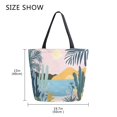 thumbnail image 5 of FORMRS Womens Canvas Tote Bag with Zipper Inner Pocket Shoulder Handbag, Boho Style Sun, 5 of 7