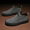thumbnail image 5 of Men's Casual Boots Leather Suede Non-slip for Walking Camping Comfort Outdoor Classic Chukka Shoes Gray 8.5 US, 5 of 7