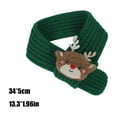 thumbnail image 3 of AuroraX Cute Christmas Scarf Classic Knit Small Green Scarf Soft Thick Warm Luxurious Wrap for Cat,Dog Pet, 3 of 6
