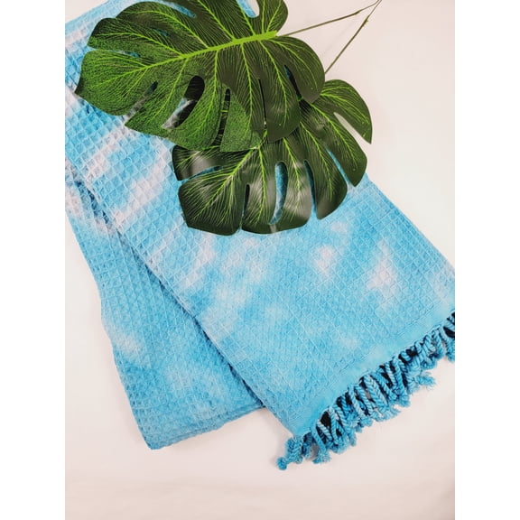 Bath Towel, Waffle Towel, Turkish Beach Towel, Handmade Tie dye