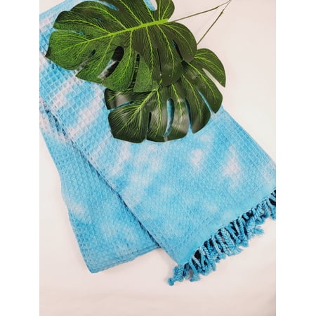 Bath Towel, Waffle Towel, Turkish Beach Towel, Handmade Tie dye