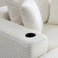 thumbnail image 6 of 52.4" Boneless Chaise Lounge Chair Indoor-Oversized Cloud-Like Cozy Comfy Modular 3-In-1 Sofa Bed for Reading, Living Room& Bedroom Corduroy Couch Sleeper (Beige), 6 of 11