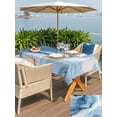 thumbnail image 5 of Outdoor Tablecloth with Umbrella Hole for Patio/Picnic/Party/Camping, Blue Marble Waterproof Table Cloth Rectangle Table Cover Washable, Summer Ocean Wave Blue Ombre (60"x 120"), 5 of 8