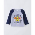 thumbnail image 6 of KIMI BEAR 1T Toddler Boy Tops 2T Child Boys Winter Clothes Long Sleeves Footballs Print T-shirt Color Block Clothing 3pcs Soft Cotton Tees Multicolor, 6 of 7