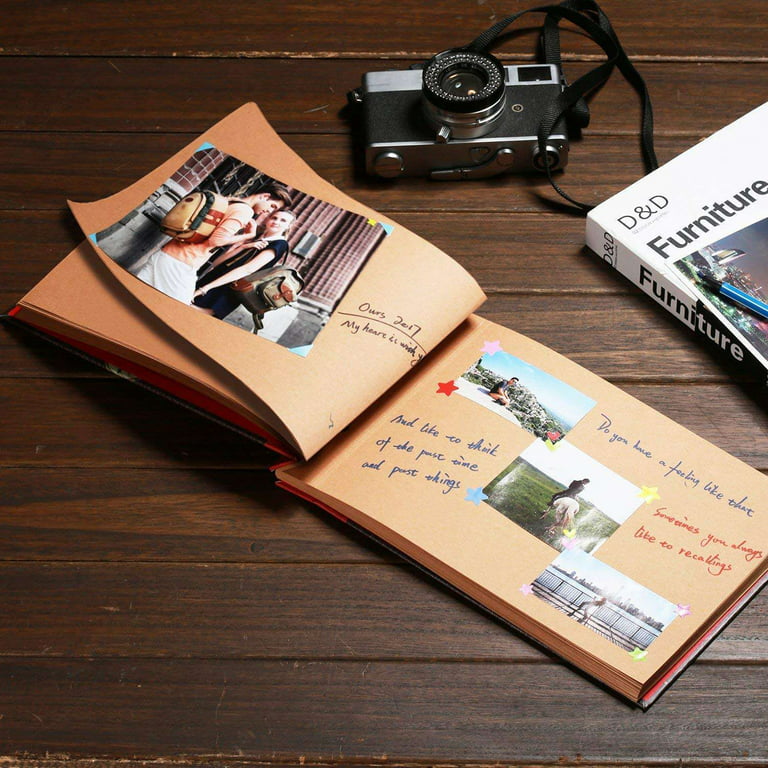 Handmade DIY Album Paste Vintage Album Our Adventure Book Up Family  Scrapbook Photo Album 