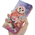 thumbnail image 4 of Wallet Case for Samsung Galaxy A53 5G, Colorful Painted Premium PU Leather Cute Flip Cover with Card Holder & Kickstand Phone Case for Samsung Galaxy A53 5G Color Owl, 4 of 14