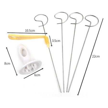 

Rotating Potato Tower Spiral Potato Slicing Knife Skewers Manual Cyclone Potato Rolls Slicing Knife Skewers Cutting Potato Rolls Gadgets