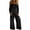 Black, variant on Jumpsuit For Women Long Sleeve Button Front Utility Pockets Casual Denim Look Home Lounge Style City Walk Ready Vacation Packing Pick Road Trip Casual All Day Comfort