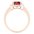 thumbnail image 4 of Clara Pucci 14K Rose Gold 1.8ct Garnet Solitaire with Accents Ring, 4 of 8