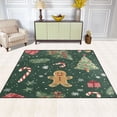 thumbnail image 2 of Yayeee Area Rugs for Living Room 5.2'x4' Non Slip Washable Bedroom Floor Carpet, Christmas Gingerbread, 2 of 5