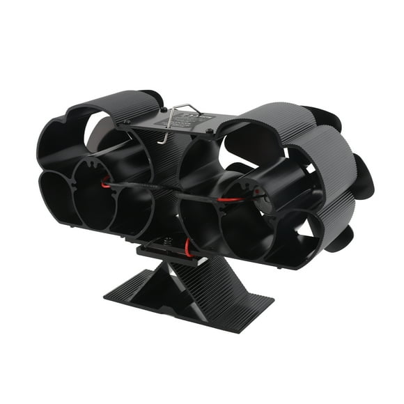 TOPINCN Wood Stove Fan Heat Powered , 6 Blade Wood Burning Stove Fans for Wood Log Wood Burner Fireplace, 1400rpm Aluminum Alloy Fireplace Fan Quiet Non
