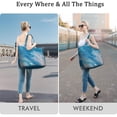 thumbnail image 5 of 22 Inch Oversized Travel Bag Lightweight Canvas Weekender Duffel with Multi Pockets, Animal Print, 5 of 5