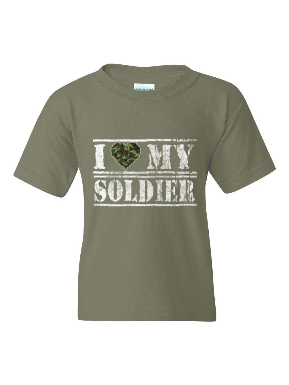 Youth I Love My Soldier T-Shirt For 