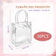 thumbnail image 3 of 30 bolsas de regalo PVC transparente con asas, reutilizables con botón, para dulces, bodas y fiestas (20x20x8cm), 3 of 5