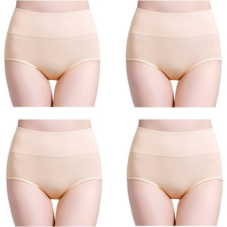 

Myclong Women s High Waisted Cotton Underwear Ladies Soft Full Briefs Panties Multipack