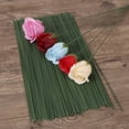 thumbnail image 2 of 50Pcs Rose Stem Easy to Install Straight Nondeformable Realistic Texture DIY Iron Wire Artificial Flower Pole for Party, 2 of 7