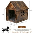 thumbnail image 2 of RYPetmia Wooden Dog House with Roof Dogs Indoor and Outdoor Use for Small Medium Dog Cat, Dog Kennel for Playing and Resting, Brown, 2 of 10