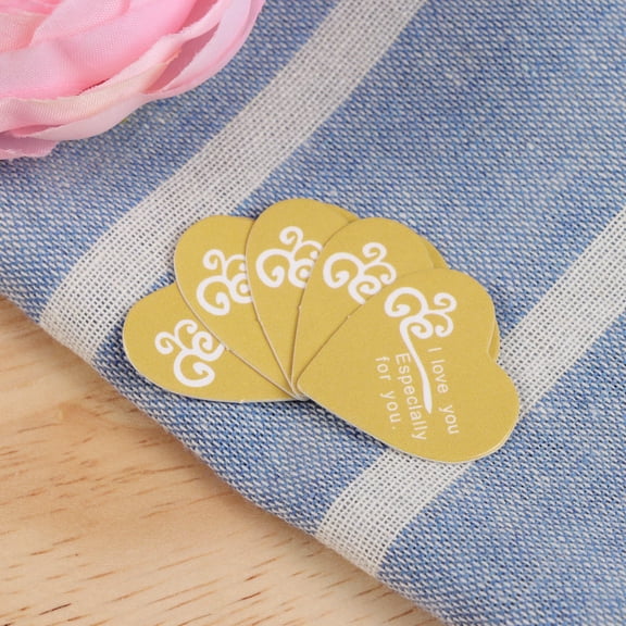 GOOHOCHY 50pcs Love Heart Shaped Cake Topper Wedding Cupcake Picks Cake Decorating Supplies for Valentine's Day (Gold)